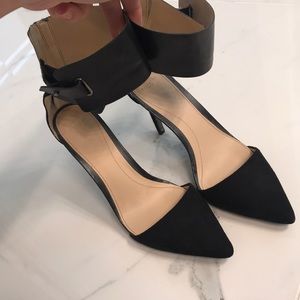 Black heels suede